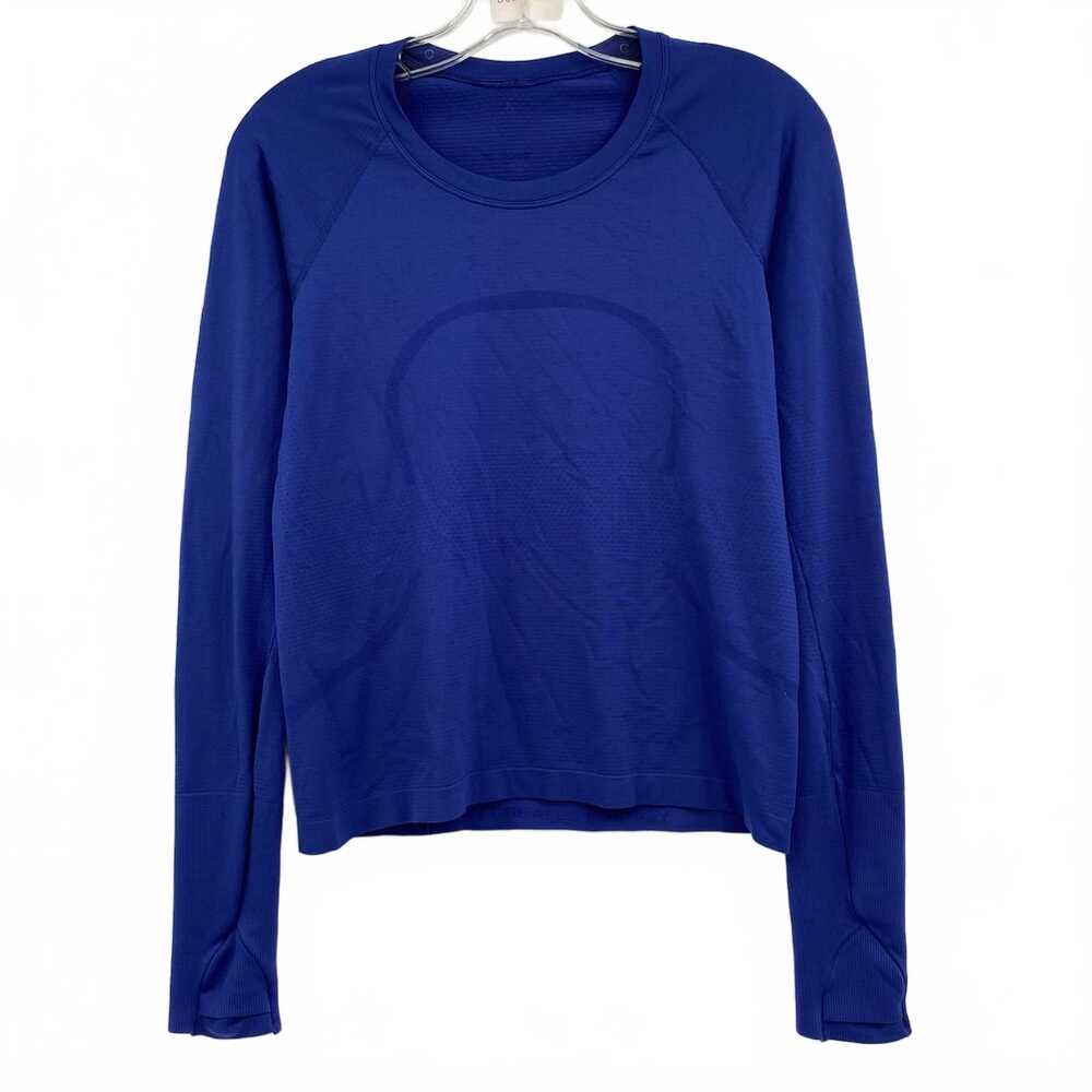Lululemon Blue Athletic Long Sleeve Top | OS Regular | Spandex Tee